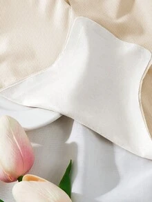 Solid High Waisted Shapewear Boyshorts - Apricot - View 2