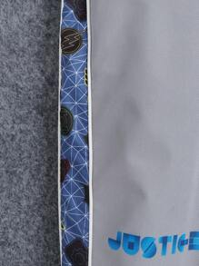 JUSTICE LEAGUE X SHEIN Young Boy Letter Graphic Contrast Side Seam Pants - Multicolor - View 4