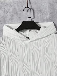 GENTILAND Nam Chất rắn Hoodie & Eo dây rút Quần thể thao - trắng - Xem 4