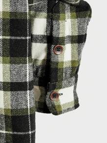 Manfinity VCAY Oversized Men's Plaid Long Sleeve Casual Shacket