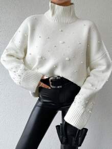 EURMUSE Suéter De Mujer - Blanco - Ver 5