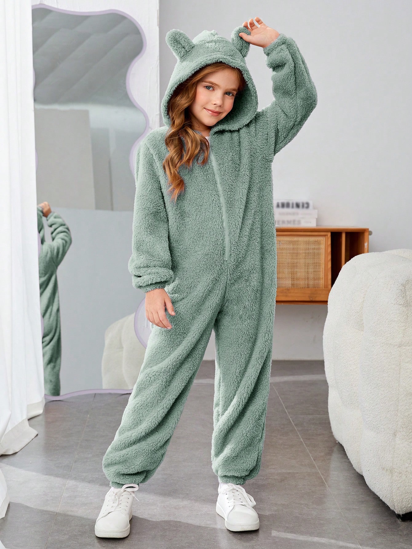 Katzen-Federmäppchen Für Mädchen & Teenager – Großes Fassungsvermögen, Reißverschluss, Polyester (Rosa)