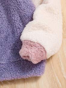 Cô gái Tween Màu sắc Chặn Sang trọng Vòng cổ Lỏng lẻo Áo nỉ - Nhiều màu - Xem 5