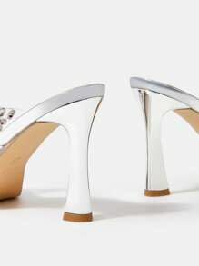 SheIn SXY Đúng mốt Của phụ nữ Dép xăng đan - Bạc - Xem 5