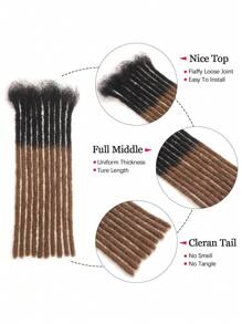 Boho Braids 4-12inch 0.4cm Thickness 10Strands 100% Human Hair Dreadlock Extensions For Man/Women Hair Extensions Crochet Human Hair Knotless Braids - S1/5 - View 2