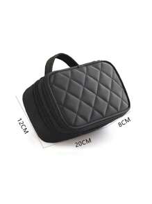 双层化妆包、1 件几何菱形盥洗包防水化妆收纳包适用于旅行化妆包收纳化妆收纳包化妆盒包、房间装饰、包、化妆包、梳妆台、旅行、化妆包、旅行必需品、收纳包、收纳、旅行必需品、化妆收纳包、化妆包、盥洗包、桌面收纳包、化妆包、化妆袋、化妆收纳、梳妆配件、化妆包、化妆包、化妆包、化妆收纳包、旅行、化妆包、包、梳妆台、化妆袋、旅行必需品、小袋包、旅行必需品、梳妆配件、小化妆包、化妆包、化妆包、旅行必需品、大容量、大化妆包 - 黑色 - 查看 3