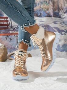 Women's Snow Boots - Yellow - View 1