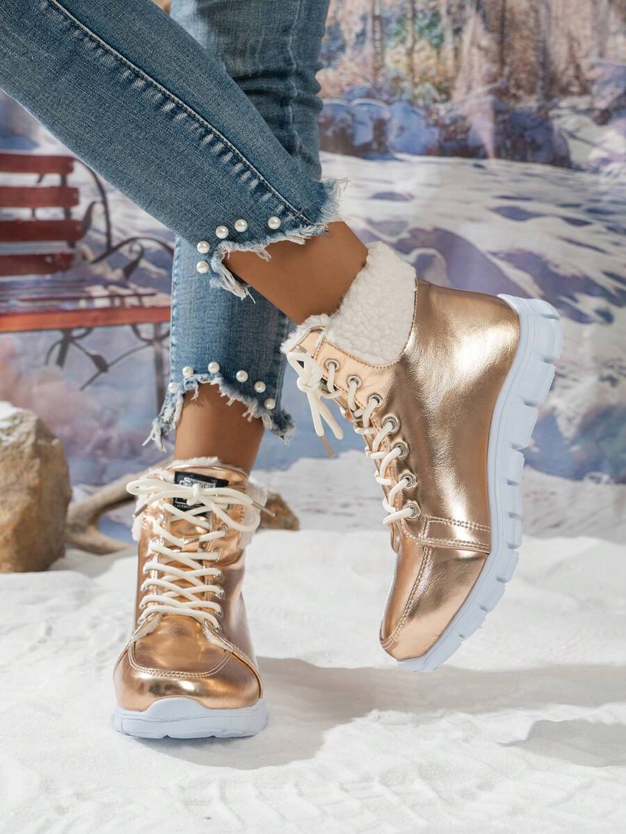 Women's Snow Boots - Yellow - View 1