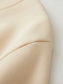 Manfinity EMRG 1 Miếng Nam Đồ họa hoa & khẩu hiệu Túi kangaroo Dây rút Áo hoodie ấm áp - Màu be - Xem 5