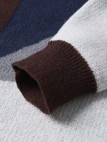 Manfinity Homme Nam Khối màu Nút phía trước Áo len Mở - Nhiều màu - Xem 6