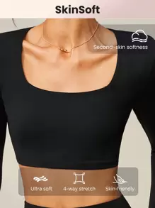 SHEIN Sports 素色短款T恤&喇叭褲