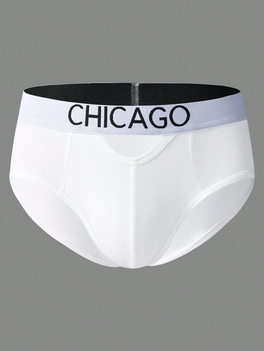 Herren Briefmuster Slip - Weiss - Übersicht 1