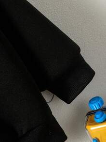 男嬰卡通圖案運動衫 - 黑色 - 查看 5