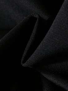 SHEIN Young Girl Letter Graphic Sweatshirt & Sweatpants - Black - View 5