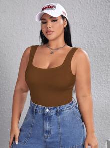 SHEIN EZwear Talla grande Body tank unicolor