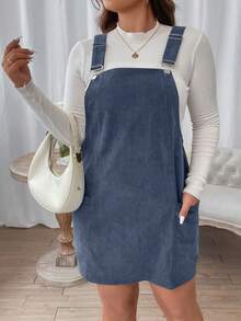 Flirla 大碼連衣裙 - 藍色 - 查看 3