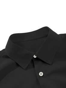 Manfinity Homme Nam Mô hình Ngắn tay Áo sơ mi - màu đen - Xem 5