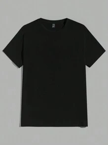 Manfinity VCAY Men Slogan & Animal Print Tee, Summer, Emo, 2000s Style - Black - View 2