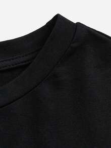 青少年男孩汽車和字母圖案T恤 - 黑色 - 查看 6