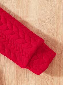 Baby Girl Contrast Collar Cabled Sweatshirt - Multicolor - View 4