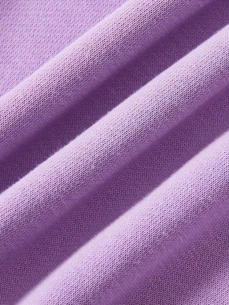 Baby Girl Letter Graphic Sweatshirt & Sweatpants Matching Set