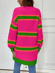 SHEIN Essnce Áo khoác cardigan thả vai nhiều màu - Nhiều màu - Xem 2