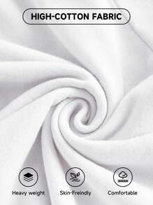 Muchica Sudadera con estampado de rayas de hombros caídos - Gris - Ver 3