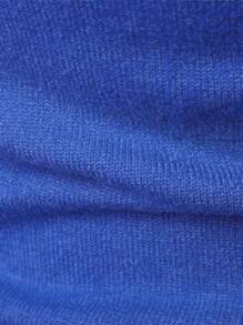 Men Solid Turtleneck Sweater - Blue - View 3