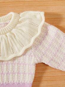 女嬰荷葉邊洋裝 - 紫色 - 查看 4