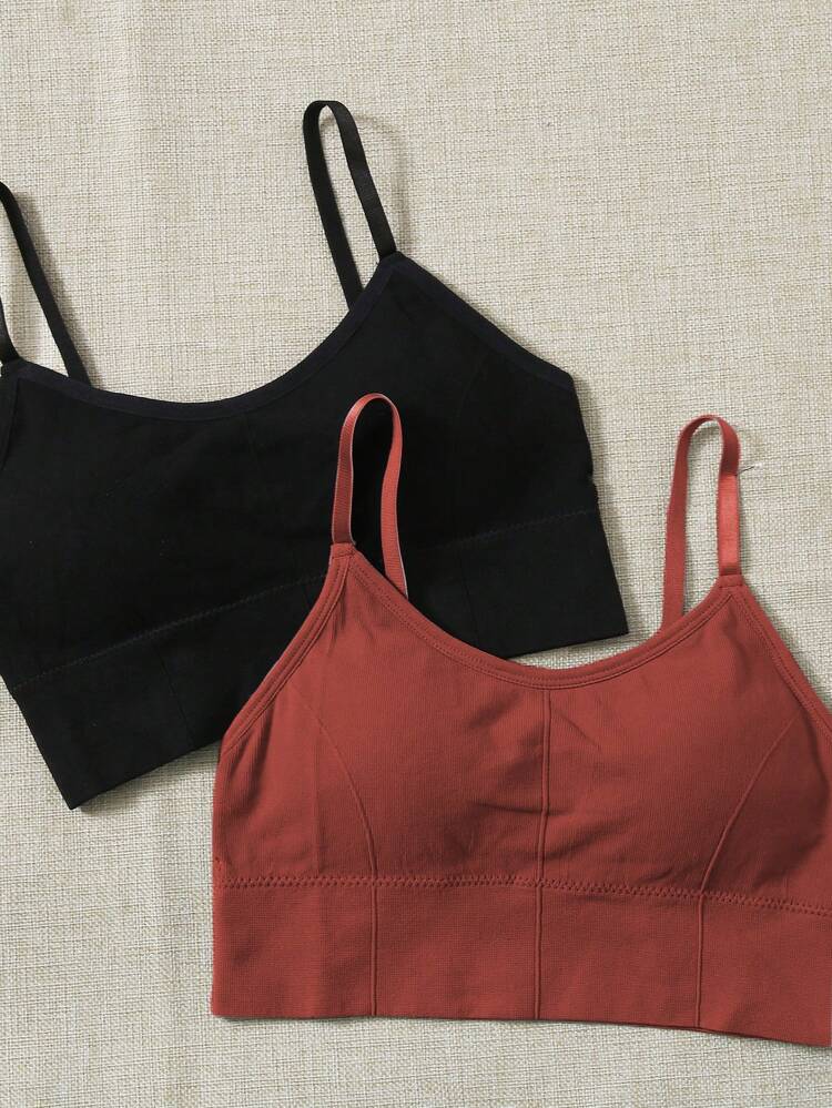 3pcs Solid Sports Bra