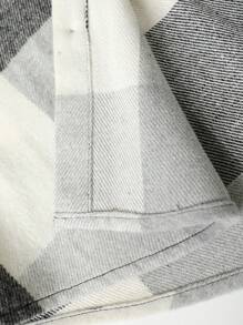 Manfinity Hypemode Nam In kẻ sọc Dây rút áo có mũ Áo khoác Without Tee - Đen và trắng - Xem 3