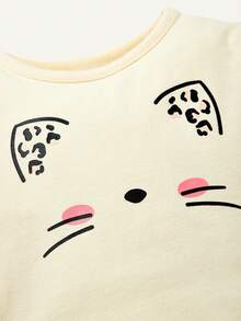 3入組女嬰豹紋&卡通圖案上衣 - 彩色 - 查看 3