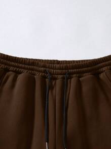 Manfinity Homme Men Letter Graphic Sweatshirt & Drawstring Waist Sweatpants - Multicolor - View 5