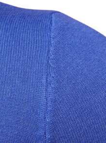 Men Solid Turtleneck Sweater - Blue - View 5