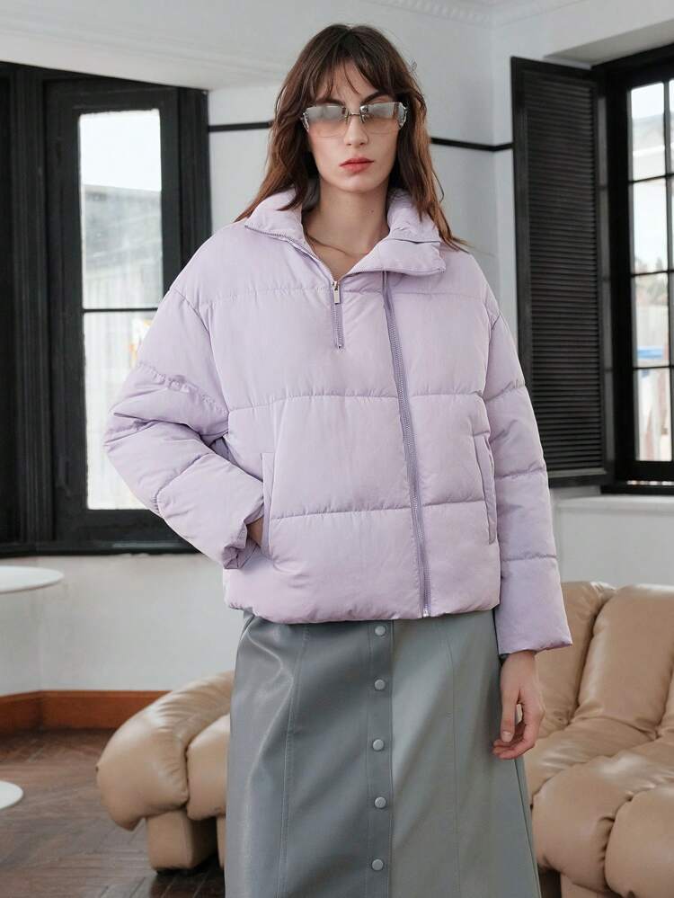 冬用ジップアップ式中綿コート