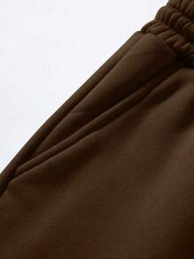 Manfinity Homme Men Letter Graphic Sweatshirt & Drawstring Waist Sweatpants - Multicolor - View 4