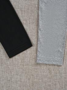 SHEIN Unity 3pcs Chất rắn Scoop Cổ Áo thun - Nhiều màu - Xem 5