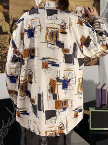 男士印花襯衫 - 彩色 - 查看 2