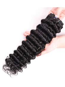 Deep Wave Bundles Human Hair Curly Hair Weave Bundles 1pc Brazilian Human Hair Extensions For Women Natural Black