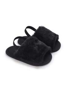 女童夏季蓬鬆、舒適、柔軟的平底涼鞋/初學行走鞋