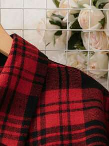 EMERY ROSE Plus Plaid Print Shirt Dress Fall Cloth For Women - Multicolor - View 4