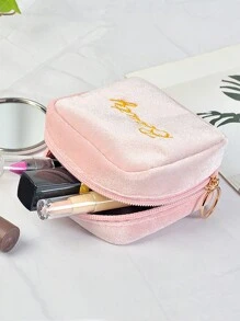 小型旅行化妝包，1入組多功能化妝品組織手提袋沐浴包錢包化妝刷存儲開襟設計口紅，刷子，護膚品，手機，，小物品，居家，旅行，度假和學校使用的化妝包化妝包化妝包護膚包化妝品三件套旅行必備郵輪必備宿舍必備婚禮伴娘禮物，母親禮物，生日禮物，朋友和老師的禮物，家居裝飾，浴室客廳臥室裝飾，浴室組織，珠寶組織，唇膏組織，指甲油組織，存儲化妝品組織化妝箱 - 粉色 - 查看 5