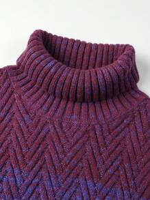 Manfinity Nam Khối màu Áo cao cổ Áo len - Nhiều màu - Xem 4