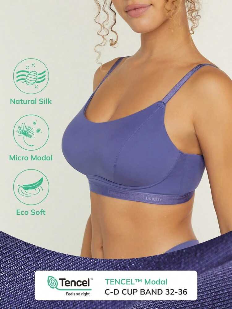 Full Coverage Wireless Modal Silk Lingerie As Outerwear Bra