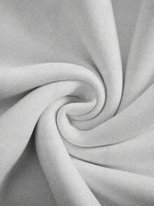 男士骷髏字母印花帶束繩連帽毛絨卫衣 - 灰色 - 查看 6