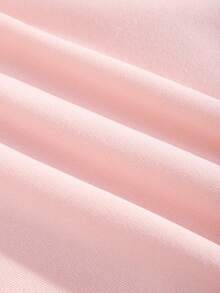 SHEIN EZwear In Nấm Dây rút Lót nhiệt Hoodie - Hồng - Xem 4