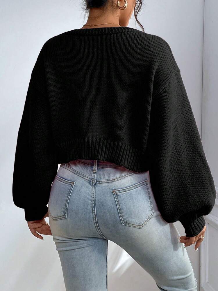 Faux Pearls Beaded Drop Shoulder Cardigan,Long Sleeve Tops Fall Winter Cloth For Women