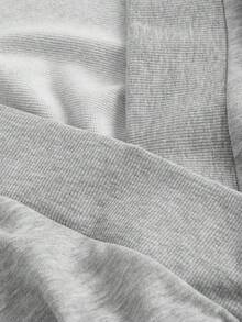 SHEIN MOD 女用灰色緊身短 V 領運動衫 - 淺灰色 - 查看 3