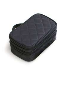 双层化妆包、1 件几何菱形盥洗包防水化妆收纳包适用于旅行化妆包收纳化妆收纳包化妆盒包、房间装饰、包、化妆包、梳妆台、旅行、化妆包、旅行必需品、收纳包、收纳、旅行必需品、化妆收纳包、化妆包、盥洗包、桌面收纳包、化妆包、化妆袋、化妆收纳、梳妆配件、化妆包、化妆包、化妆包、化妆收纳包、旅行、化妆包、包、梳妆台、化妆袋、旅行必需品、小袋包、旅行必需品、梳妆配件、小化妆包、化妆包、化妆包、旅行必需品、大容量、大化妆包 - 黑色 - 查看 4