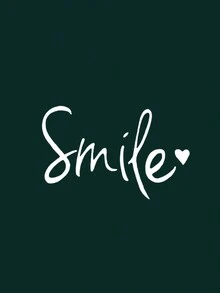 SHEIN EZwear Đồ họa Trái tim & Chữ cái Túi kangaroo Dây rút Lót nhiệt Hoodie - Màu xanh lá cây đậm - Xem 3